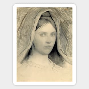 Head of Mary B. Thayer by Abbott Handerson Thayer Magnet